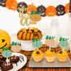 11pcs Pumpkin Its A...Gender Reveal Cupcake Topper, Pumpkin Baby Shower Cake Decor, He or She/Boy or Girl, Fall Thanksgiving/Halloween Baby Shower Gender Reveal Party Decorations Supplies view 3
