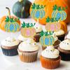 11pcs Pumpkin Its A...Gender Reveal Cupcake Topper, Pumpkin Baby Shower Cake Decor, He or She/Boy or Girl, Fall Thanksgiving/Halloween Baby Shower Gender Reveal Party Decorations Supplies view 4