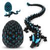 FLISAT 3D Printed Dragon with Mystery Dragon Egg Glow in The Dark, Cool Stuff Fun Gifts, Fidget Toy for Adults Teens Boy Home Decor Easter Basket Stuffers view 1