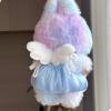 Fantasy Blue Jellyfish Doll Costume with Detachable Wings - Adjustable Outfit for 7.2 inch Plush Toy Figures view 3