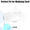 2 Pcs Mahjong Card Sleeve, Mahjong Cards 2025 Protector Cover Holder Accessories Sleeve, Plastic Transparent Clear Durable PVC Large Scorecard Cover Case Gifts Fit Large Print Size 6 1/8" x4 3/4" view 2