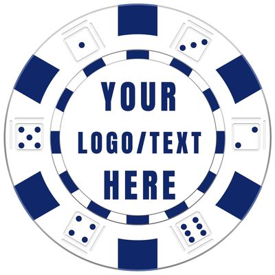 12 Grams Personalized Poker Chips|Custom Poker Chips with Logo, Text, Image|Double-Sided Full-Color Printing|Poker Chip Sets for Bar Tokens, Golf Ball Markers, Wedding Favors (B,White)