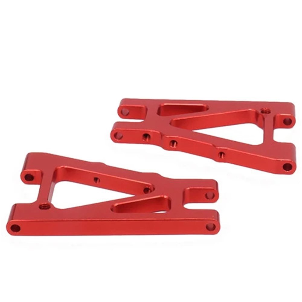 2PCS Alloy Front Lower Suspension Arm for Rc for Ho-BBY Model Car 1/10 for Kyo-sho for Opti-ma 4Wd Upright Set Arm Left Right for Ho-pup Parts OT004(Red)