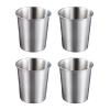 4pcs Practical Stainless Steel Kids Cups Kids Metal Cups Sturdy and Portable Stainless Steel Drinking Glasses Stackable Metal view 1