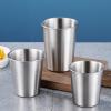 4pcs Practical Stainless Steel Kids Cups Kids Metal Cups Sturdy and Portable Stainless Steel Drinking Glasses Stackable Metal view 4