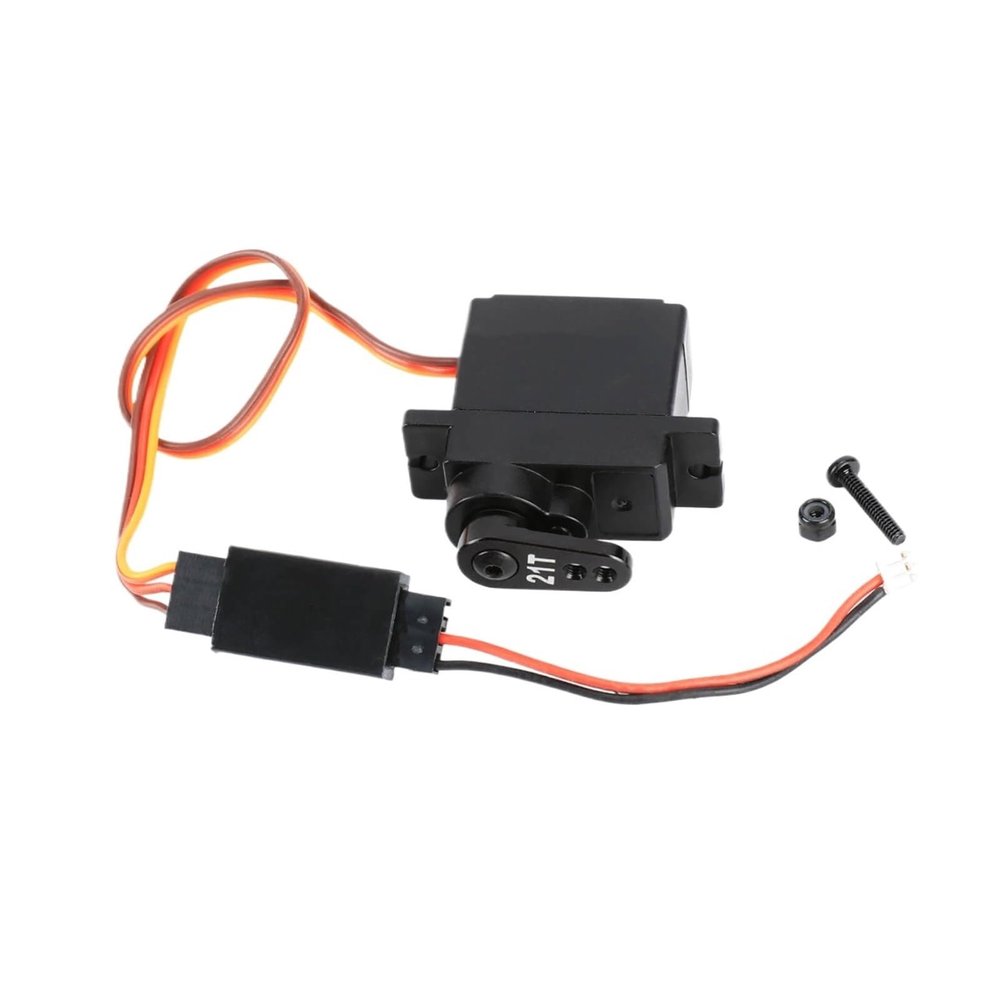 1KG Metal Steering servo & 21T Metal servo arm for Ho-BBY Plus 1/18 CR18P for Rock Van & for Trail for Hunter Upgrades Parts(Black)