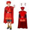 6PCS Kids Lord Farquaad Costumes Outfits with Hat Shirt Cape Gloves (140 cm) view 1