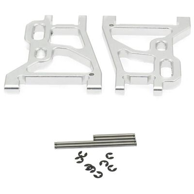 Alloy Rear Lower Suspension Arm for Rc for Ho-BBY Model Car 1/10 Fs Racing Buggy fot Tru-ggy Buggy(Silver)