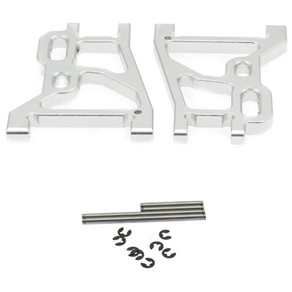 Alloy Rear Lower Suspension Arm for Rc for Ho-BBY Model Car 1/10 Fs Racing Buggy fot Tru-ggy Buggy(Silver)