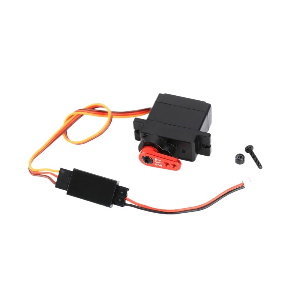 1KG Metal Steering servo & 21T Metal servo arm for Ho-BBY Plus 1/18 CR18P for Rock Van & for Trail for Hunter Upgrades Parts(Red)