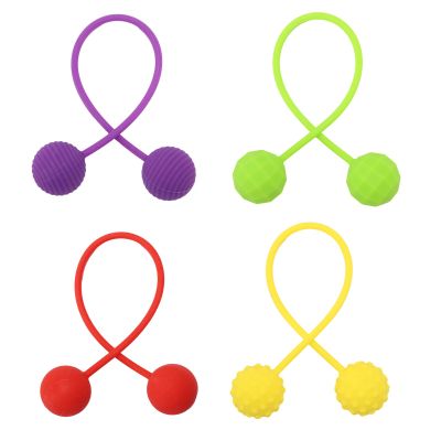 4pcs Fidget Ball Toys, 4 Style Silicone Elastic Texture Balls Funny Hand Fidget Pressure Relief Toys Suitable for Women Men Teens Adults Gift