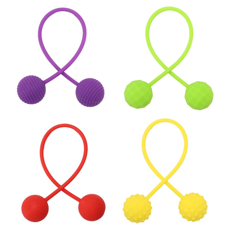 4pcs Fidget Ball Toys, 4 Style Silicone Elastic Texture Balls Funny Hand Fidget Pressure Relief Toys Suitable for Women Men Teens Adults Gift