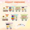 Spacocld Montessori Sensory Board - Electric Train Wooden Wall Busy Board, Toddler Learning Panel Wall-Mounted, Educational Toys for 3-6 Years, Interactive Playroom Activity Gifts for Kid view 3