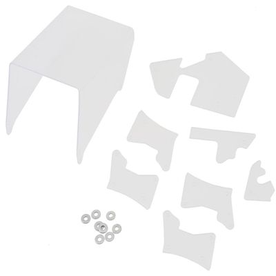 Front & Top Wing Mounts, 1/18 Asphalt Sprint Car by 1RC-Racing