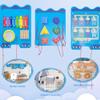 Spacocld Crocodile Sensory Toys Activity Wall Panels - Montessori Busy Board, Toddler Learning Panel, Wall-Mounted Playroom/Daycare Educational Toys, Interactive Wooden Gift for Kids 3-6, Blue view 4