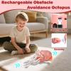 Dancing Octopus Baby Toy,Electric Crawling Octopus Tummy Time Toy,Rechargeable Magic Dancing Music Squid for Kids Ages 3 to 6,Adorable Gifts for Kids Birthdays,Funny Office Desk Decoration (Pink) view 2