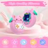 KONXISA For Tamagotchi Paradise Case Cover, Protective Case with Cute Lanyard, Soft Silicone Protective Cover for Kids Game Machine, Protective Shell with Dustproof and Shockproof, Pink view 2