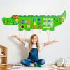 Spacocld Crocodile Sensory Toys Activity Wall Panels - Montessori Busy Board, Toddler Learning Panel, Wall-Mounted Playroom/Daycare Educational Toys, Interactive Wooden Gift for Kids 3-6, Green view 1