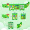 Spacocld Crocodile Sensory Toys Activity Wall Panels - Montessori Busy Board, Toddler Learning Panel, Wall-Mounted Playroom/Daycare Educational Toys, Interactive Wooden Gift for Kids 3-6, Green view 2