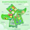 Spacocld Crocodile Sensory Toys Activity Wall Panels - Montessori Busy Board, Toddler Learning Panel, Wall-Mounted Playroom/Daycare Educational Toys, Interactive Wooden Gift for Kids 3-6, Green view 4