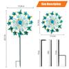 46" Butterfly Flower Solar Wind Spinners Led Garden Wind Spinner, Sapphire Kinetic Windmill Wind Spinner Outdoor Decor, Wind Sculpture for Patio, Lawn & Garden view 4