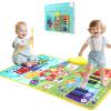 3-in-1 Musical Mats,Kids Floor Piano Drum Animal Music PlayMat,Montessori Sensory Early Educational Learning Toys for Baby,Girls Boys Infant Music,Birthday Christmax Toddlers Gifts 1 2 3 4 5 Years Old view 1