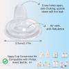 6Pack Sippy Spout Nipples Compatible with Philips Avent Natural Bottles, Trainer Sippy Cup 100% Food Grade Silicone Soft Nipple, Easy to Clean, Easy Transition from Bottle to Cup view 3