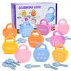 1 Set Lock and Key Toy Cause and Effect Toys Montessori Baby Keys Toy Set with 10 Apple-Shaped Locks, 10 Keys & 20 Cards for Toddlers 3+ Baby view 2