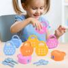 1 Set Lock and Key Toy Cause and Effect Toys Montessori Baby Keys Toy Set with 10 Apple-Shaped Locks, 10 Keys & 20 Cards for Toddlers 3+ Baby view 3