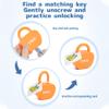 1 Set Lock and Key Toy Cause and Effect Toys Montessori Baby Keys Toy Set with 10 Apple-Shaped Locks, 10 Keys & 20 Cards for Toddlers 3+ Baby view 4