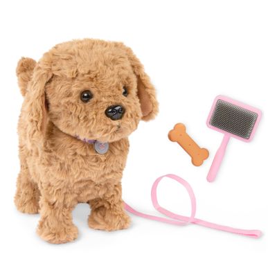 Our Generation Interactive Electronic Puppy for Pets - Accessories for 18 Inch Dolls - Children Aged 3+ - Goldendoodle Pup