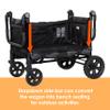 Baby Trend Quest Plus 3-in-1 Stroller Wagon, Dash Black view 3