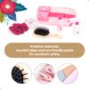 UMU Wooden Hair Salon Playset  17 Pcs Pretend Hairdressing Toy with Hair Dryer Straightener Mirror Comb & Accessories  Little Woman Design Beauty Role Play Toy for Girls Ages 3 4 5 6 view 2