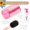 UMU Wooden Hair Salon Playset  17 Pcs Pretend Hairdressing Toy with Hair Dryer Straightener Mirror Comb & Accessories  Little Woman Design Beauty Role Play Toy for Girls Ages 3 4 5 6 view 4