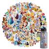 100 Disney Cartoon Stickers for Kids, Cute Princess Stickers for Girl Teen Adult Water Bottle, Skateboard, Phone, Laptop, Bicycle, Travel Case, Helmet, Guitar view 1