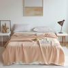 100% Cotton Muslin Blanket for Bed 40x60 Inches Cozy Soft Lightweight and Breathable Waffle Weave Blanket for Summer Home Decor Gift for Women Beige (Beige, 40x60 Inch) view 2