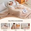 100% Cotton Muslin Blanket for Bed 40x60 Inches Cozy Soft Lightweight and Breathable Waffle Weave Blanket for Summer Home Decor Gift for Women Beige (Beige, 40x60 Inch) view 4