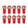 Compatible with AXIAL for SCX10 D90 D110 for Tamiya CC01 1/10 RC Car Parts 10 Pcs Metal M4 20mm Connecting Rod Tie Rod End Ball Joint RC Car Part Accessories(Red) view 1