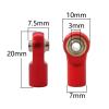 Compatible with AXIAL for SCX10 D90 D110 for Tamiya CC01 1/10 RC Car Parts 10 Pcs Metal M4 20mm Connecting Rod Tie Rod End Ball Joint RC Car Part Accessories(Red) view 2
