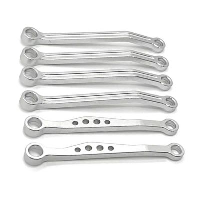 RC Pull Rod For WPL C64 1/16 6pcs Front & Rear Fixed Rod Kit For Silver RC Car Off-road Tracked Vehicles Parts And Accessories Upgrade Replace And Use