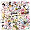 100pcs Sanrio Cartoon Stickers for Kids, Cute Hellokitty Kuromi Mymelody Stickers for Teen Girl Adult Water Bottle, Skateboard, Phone, Laptop, Bicycle, Travel Case, Guitar, Helmet view 1