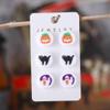 3PCS Halloween Sugar Cookie Earrings Cute Pumpkin Bat Ghost Sugar Cookie Stud Earrings Set Funny Fall Halloween Party Costume Cosplay Jewelry Gifts view 3