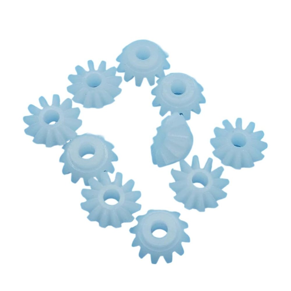 10pcs S122.5A Bevel Gears - 0.5 Module 12 Teeth Plastic Gears for Toys and Machinery, 2.5mm Shaft Hole