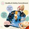 MEKA Tuff Tray with Solar Fountain, Sensory Water Play Tray for Kids, Outdoor Indoor Messy Play, STEM Activities, Classroom or Home Use ((Black, Small 28" x 28")) view 3