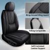 SOUIPA Car Seat Covers 5 Seats Fit for Mazda CX-90 2024 2025,Waterproof Leather Seat Covers,Airbag Compatible,Car Seat Protectors Interior Sets(Full Set,Black) view 2