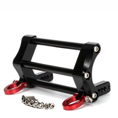 QTUONVD for Axial for SCX10 for Traxxas for TRX4 1/10 RC Crawler Car X18A-LCG Metal Front Bumper with Tow Hook DIY Upgrades Parts RC Parts