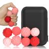 Magnetic Fidget Balls, 8 PCS Stress Relief Balls for Autism ADHD Anxiety,Silicone Toys for Kids & Adults, Quiet Office Desk Toy with Texture, Massage for Hands, Fun Gifts for Boys Girls Teens - Red view 1
