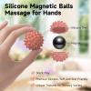 Magnetic Fidget Balls, 8 PCS Stress Relief Balls for Autism ADHD Anxiety,Silicone Toys for Kids & Adults, Quiet Office Desk Toy with Texture, Massage for Hands, Fun Gifts for Boys Girls Teens - Red view 2