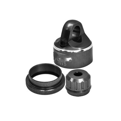 RC Repair Parts Compatible with LOSI for PROMOTO-MX LOS06000 LOS06002 1/4 RC Motorcycle Upgrade Accessories Metal Shock Absorber Cap Cover LOS263008(Black)