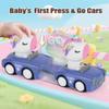 IOMDRWU Press to Go Car Toys for Toddlers 1-3, Animal Baby Cars, Push Go Friction Inertia Car, Infant 6-9-12-18 Month, 1st Birthday for 1-2 Year Old Boy Girl, Valentines Day Gift view 3